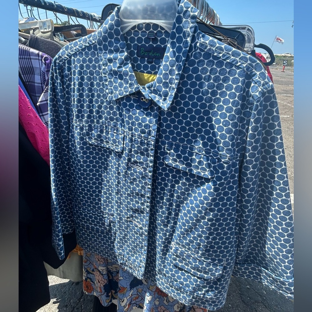 Blue Polka dot jacket